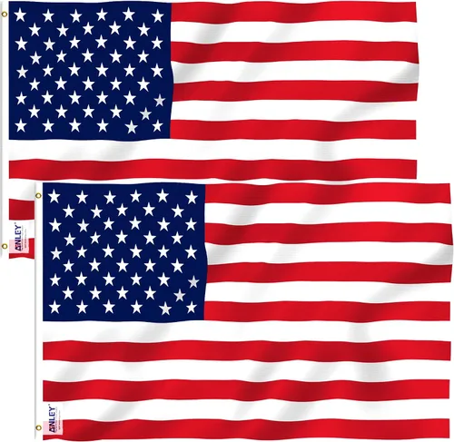 Miniatura 10 de ANLEY Fly Breeze Bandera Nacional Americana 4x6 Pies Poliéster - Color Vívido y Resistente a la Decoloración - Cabecera de Lona y Ojales de Latón