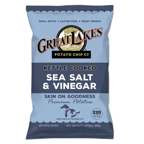 Miniatura 4 de Great Lakes Potato Chip Co. Bold - Patatas fritas cocidas con sal marina y vinagre, caja individual de tamaño aperitivo