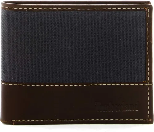 Miniatura 11 de Timberland Cartera de lona de cuero Baseline para hombre con bolsillo abatible adjunto