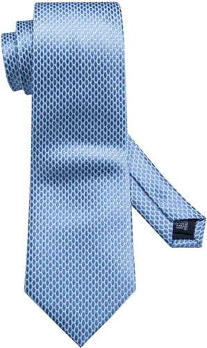 Miniatura 176 de Barry.Wang Juego de corbatas a cuadros para hombre con pañuelo gemelos de rayas clásicas