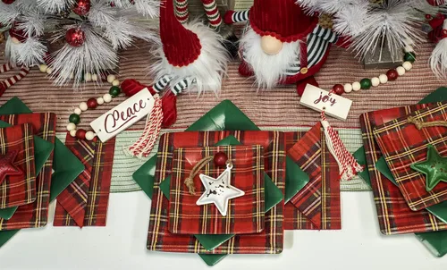 Miniatura 3 de IHR Ideal Home Range Servilletas de cóctel desechables de 3 capas de papel para fiestas, 5 x 5 pulgadas, cuadros clásicos, 20