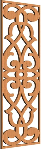 Miniatura 80 de 9 3/8"W x 24 3/8"H x 1/4"T Bellaire Decorativos Paneles de pared de madera calado, abedul