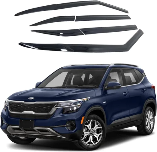Miniatura 6 de AUTOCLOVER - Juego de 6 protectores de lluvia con cinta adhesiva para Kia Seltos 2021 2022 2023 2024 2025 / deflectores de ventana, persianas