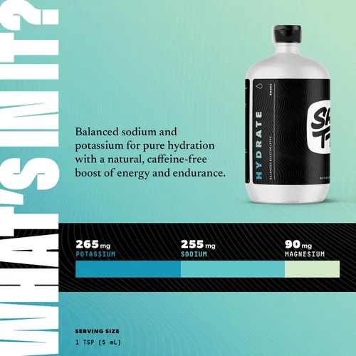 Miniatura 2 de SALTT Hydrate Gotas de Electrolitos - Dietas Keto - Ayuno Intermitente - Apoyo Inmunológico - Sin Gluten y Azúcar - Paleo - Sodio, Magnesio, Potasio