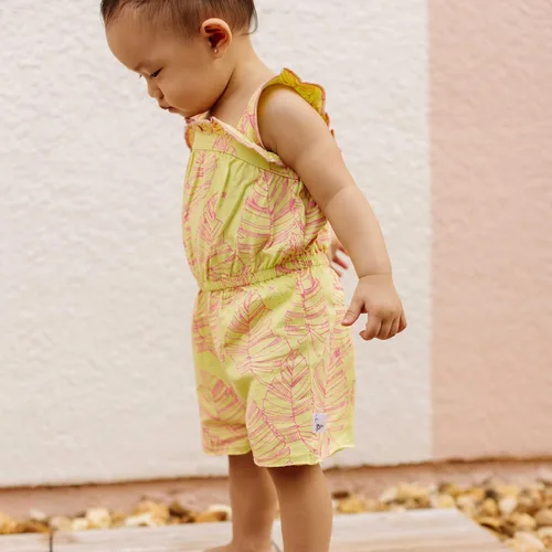 Miniatura 52 de Burt's Bees Baby Mameluco para bebé, 100% algodón orgánico, traje corto de una pieza para niñas recién nacidas a 24 meses