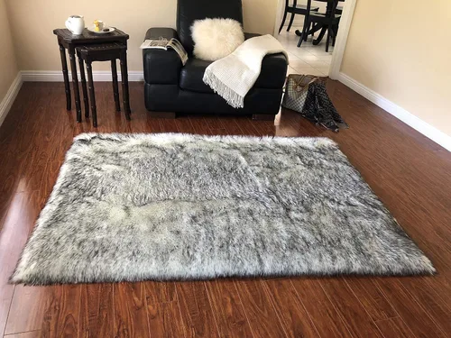 Miniatura 19 de LAMBZY Alfombra rectangular de piel de oveja sintética, súper suave, hipoalergénica, de felpa, lujosa alfombra de felpa sedosa para dormitorios