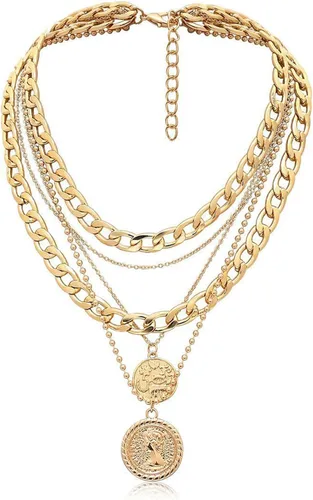 Miniatura 86 de Long tiantian Collares en capas para mujer, joyería occidental para mujer, collar de moneda apilable, collar de país, moderno, bohemio, verano