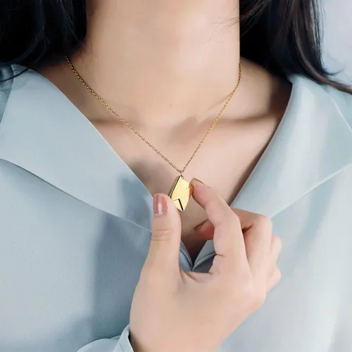 Miniatura 7 de MOTICIUS Collar de sobre personalizado con imagen en el interior, collar de sobre personalizado con mensaje para mujer, regalo para el día