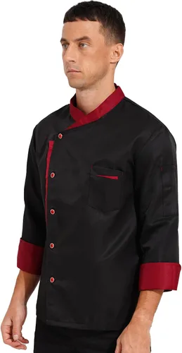 Miniatura 3 de Abrigo de chef unisex para hombre, chaqueta de chef de trabajo de doble botonadura