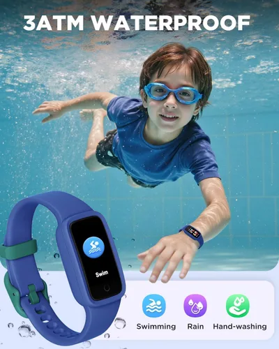 Miniatura 7 de BIGGERFIVE Vigor 3 - Reloj de seguimiento de actividad física para niños, pantalla AMOLED, no necesita aplicación, no necesita teléfono, resistente