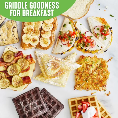 Miniatura 8 de GreenLife Sandwichera Eléctrica para Waffles, Tostadora, Prensa Panini con Placas Antiadherentes de Cerámica Saludables, Perfecta para Sándwiches