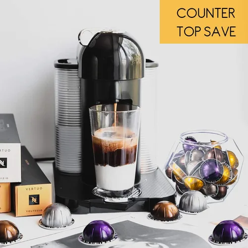 Miniatura 6 de Polígono de gran capacidad de 12 lados elegante soporte para cápsulas de café Nespresso Vertuoline