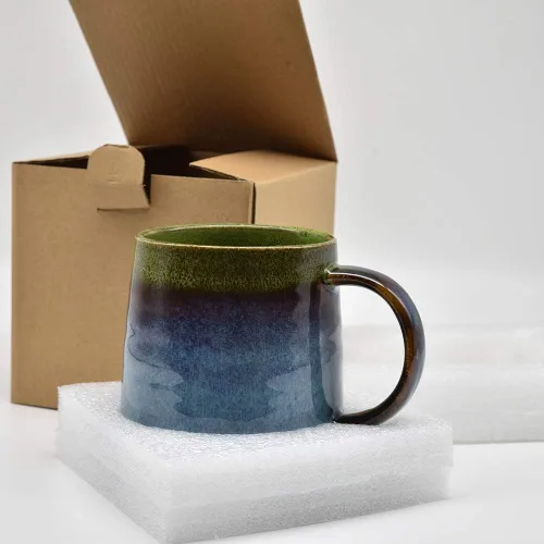 Miniatura 9 de Taza de café grande de cerámica, taza de té para oficina y hogar, tazas de café de cerámica hechas a mano, 16.5 onzas, aptas para lavavajillas