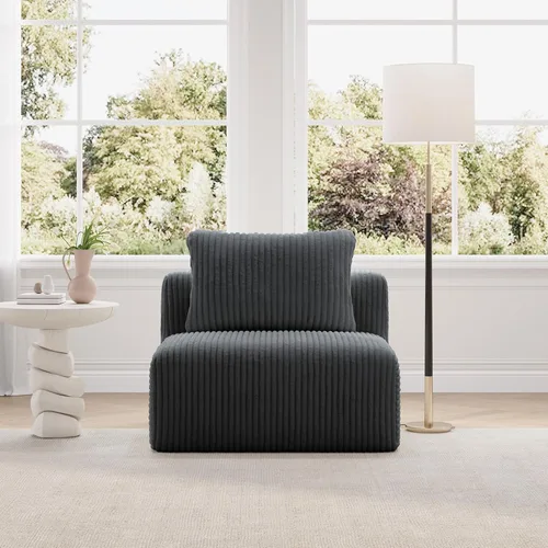 Miniatura 53 de Novilla 141" Sofá seccional modular, sofá seccional moderno en forma de nube con soporte Smarts Coil™, sofá sin huesos en forma de U para sala