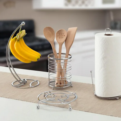 Miniatura 6 de Home Basics gancho de árbol banana de alambre plano