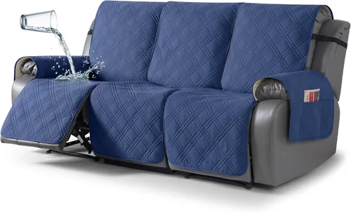 Miniatura 31 de TAOCOCO Fundas para Sillón de Dos Plazas Reclinable 100% Impermeables, Fundas Divididas para Loveseat Reclinable, Funda Antideslizante para Sofá