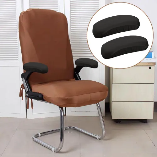 Miniatura 8 de Kakalote Fundas para reposabrazos de silla de oficina, 1 par, elásticas para silla de computadora, fundas elásticas para sillas de escritorio