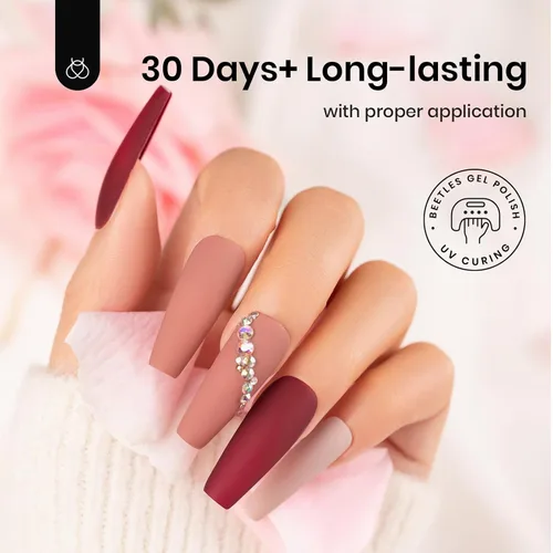 Miniatura 7 de Beetles Esmalte de uñas en gel - Capa base de gel, 15ml, Esmalte de uñas en gel prebondado de larga duración, capa base con lámpara de uñas UV, Capa