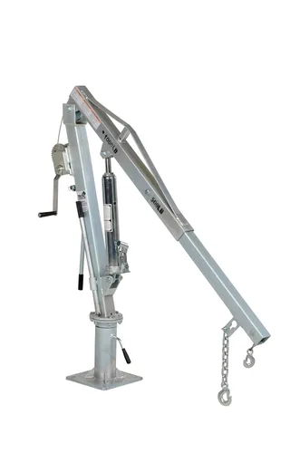 Miniatura 6 de Vestil WTJ-2-G Grúa de horca de acero galvanizado, capacidad extendida de 500 libras, alcance utilizable extendido 49-1/4 pulgadas, altura máxima