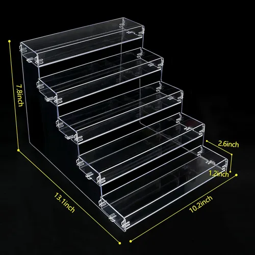 Miniatura 5 de ELEGANTLIFE Estante para especias, no necesita herramientas y sin pegamento acrílico picante, montaje a presión, estante de especias, despensa