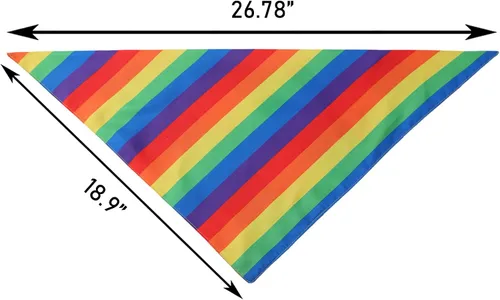 Miniatura 3 de Tinsow Pañuelos multiusos Baberos Rainbow Dog Kerchief LGBT+ Día del Orgullo Collar de perro gato Mascotas Collar