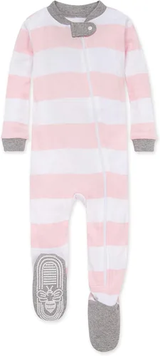 Miniatura 2 de Burt's Bees Baby Baby-girls - Pijama con pies y cremallera y conjunto de baberos, paquete de regalo, 100% algodón orgánico