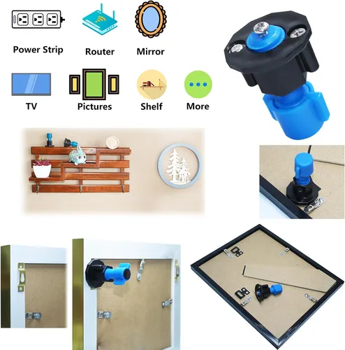 Miniatura 4 de Kit para colgar cuadros con marcador de ojo de cerradura - Herramienta de fijación de marcos de fotos y tornillos para colgar cuadros, tornillos