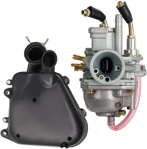 Carburador + caja de filtro de aire Kit de carcasa para Polaris Predator 90 Choke manual 90cc Carb Sportsman 90 Yamaha JOG 90 100 90cc 100cc 4DM