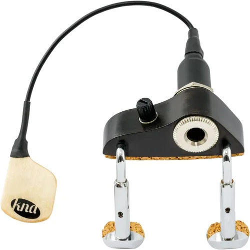 KNA Pastilla de mandolina piezoeléctrica portátil MP-2, sonido natural, ligero, control de volumen integrado, fácil instalación, pasiva, no requiere