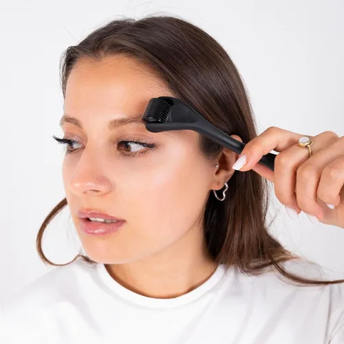 Miniatura 4 de Derma Roller para cuerpo, cabello y esculpdo, 540 microagujas de titanio para microagujas dérmicas, rodillo de microagujas para hombres y mujeres