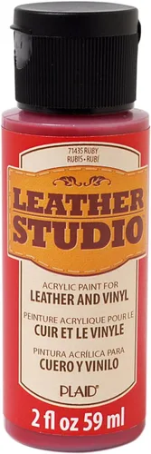 Miniatura 8 de Leather Studio 71411 pintura para piel de color blanco, 2 onzas