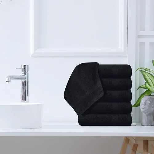 Miniatura 4 de GLAMBURG - Juego de 12 toallas faciales ultrasuaves de 13 x 13 pulgadas, 100% algodón, duraderas y altamente absorbentes, ideales para baño, cocina