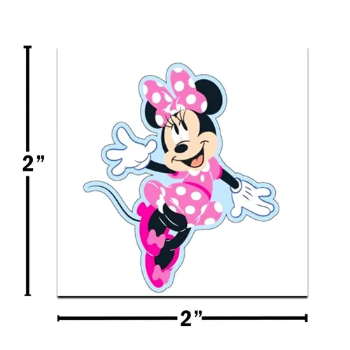 Miniatura 2 de Disney Paquete de tatuajes de Minnie Mouse para fiestas ~ 72 tatuajes temporales de Minnie Mouse perforados individuales de 2 x 2 pulgadas
