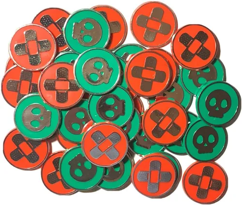 Juegos de 20 unidades – Ficha de contador oficial de marcadores de veneno y condición de quemadura de Pokémon