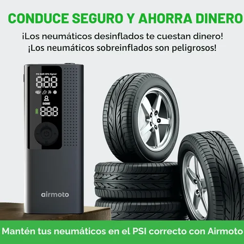 Miniatura 5 de Airmoto y Kit de Energía Paquete de Oferta - 1 paquete - Inflador de Neumáticos Compresor de Aire Portátil con Kit de Energía para Cargar