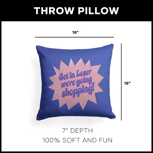 Miniatura 5 de Northwest Mean Girls - Almohada de 18 x 18 pulgadas, Get in Losers