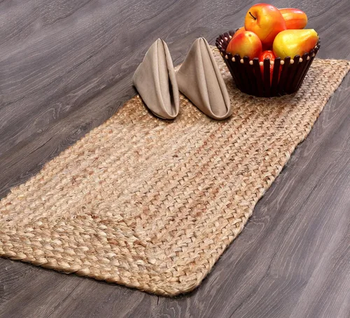 Miniatura 13 de Savi Home Alfombra de yute natural de 4 x 6 pies – Alfombra de granja trenzada tejida a mano de 72 x 48 pulgadas, alfombra de entrada en telar