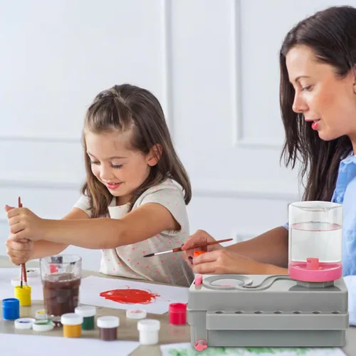 Miniatura 8 de Limpiador de Pinceles de Pintura, Enjuagador de Pinceles con Drenaje y Soporte para Pinceles, Limpiador de Pinceles de Pintura con Reciclaje