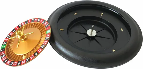 Miniatura 4 de Yuanhe Juego de ruleta de lujo – Juego de ruleta de grado casino de 18 pulgadas con 2 bolas, acción de giro muy suave, ideal para la noche