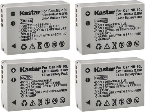 Miniatura 6 de Kastar Batería (paquete de 1) de repuesto para Canon NB-10L, CB-2LC, funciona con Canon PowerShot G1 X, PowerShot G15, PowerShot G16, PowerShot SX40