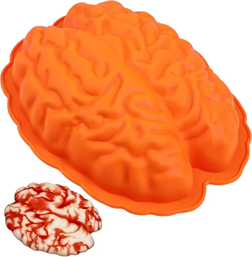Miniatura 10 de Webake Molde para Pastel de Calabaza de 8 Pulgadas de Silicona Molde Jack-O-Lantern Molde para Pastel con Forma de Calabaza 3D Grande, Molde