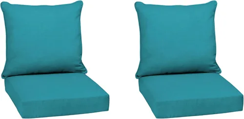 Miniatura 61 de Arden Outdoor Deep Seat Cushion Set, 24 x 24 pulgadas, Cojín para exteriores resistente al clima, a la lluvia y a la decoloración para silla, sofá