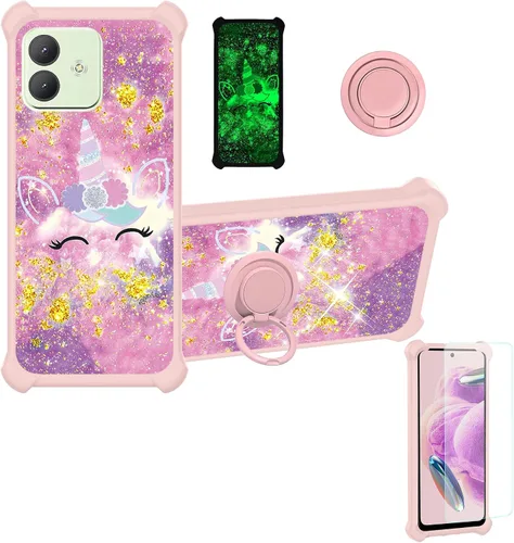 Miniatura 83 de jioeuinly JSF-DJS - Funda compatible con Nothing Phone 2a con protector de pantalla de vidrio templado, policarbonato duro + silicona suave, soporte