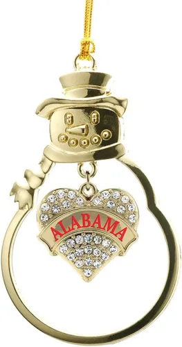 Miniatura 106 de Inspired Silver - Twin #1 - Adorno de Navidad dorado - Adorno de árbol de Navidad con dije de corazón con circonita cúbica - Decoración colgante