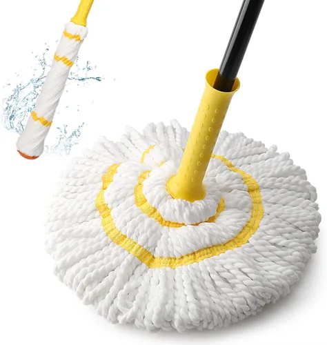 Miniatura 10 de KeFanta Trapeador autoescurridor para limpieza de suelos, fregona de microfibra con mango largo de 57 pulgadas, fácil de escurrir para cocina