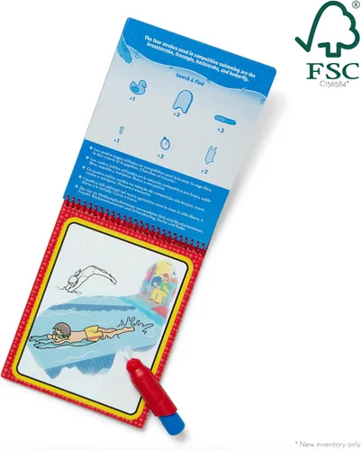 Miniatura 3 de Melissa & Doug On The Go Water Wow! Almohadilla de actividades para colorear reutilizable que se revela con agua - Selva
