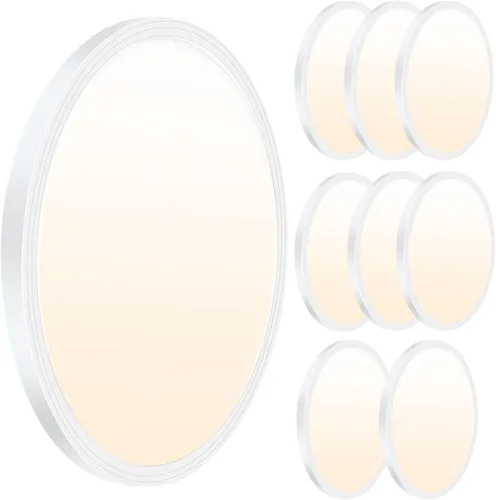 Miniatura 11 de Paquete de 6 luces LED de techo de 12 pulgadas, 3200 lm, 28 W, 3 colores intercambiables (3000 K/4000 K/6000 K), 120 V de montaje en superficie