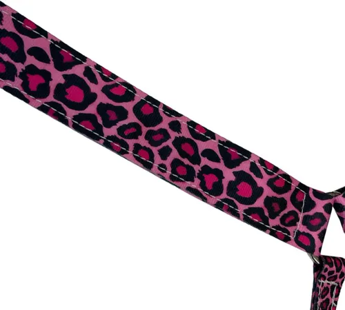 Miniatura 2 de pink cheetah print nylon breast collar average horse