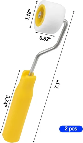 Miniatura 2 de Mini rodillos de pintura de 4/5 pulgadas para retoque de borde o esquina, pinceles de lana de pintura extra pequeños, herramienta de pintura pequeña