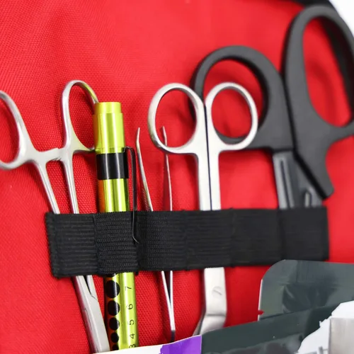 Miniatura 2 de Lightning X Value Compact Medic First Responder EMS/EMT - Bolsa de trauma con kit de llenado básico A, color rojo